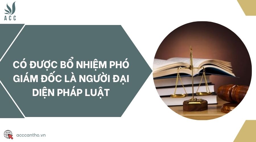 Có được bổ nhiệm phó giám đốc là người đại diện pháp luật