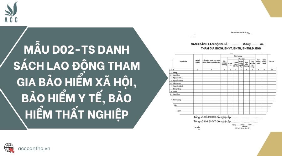 Mẫu D02-TS danh sách fv88 link tham gia bảo hiểm xã hội, bảo hiểm y tế, bảo hiểm thất nghiệp