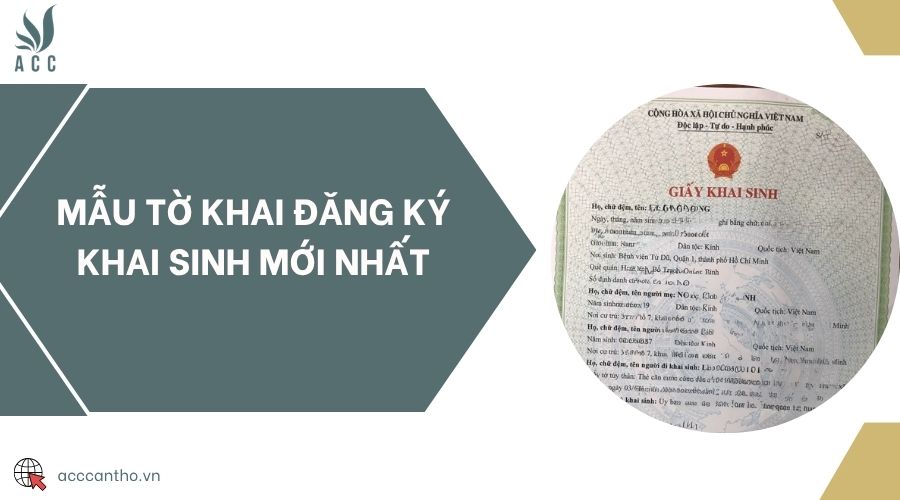 Mẫu tờ khai đăng ký khai sinh mới nhất
