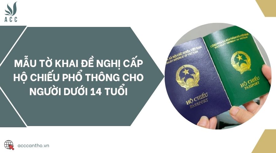 Mẫu tờ khai đề nghị cấp hộ chiếu phổ thông cho người dưới 14 tuổi