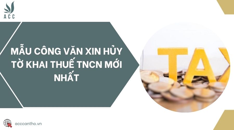 Mẫu công văn xin hủy tờ khai thuế TNCN mới nhất