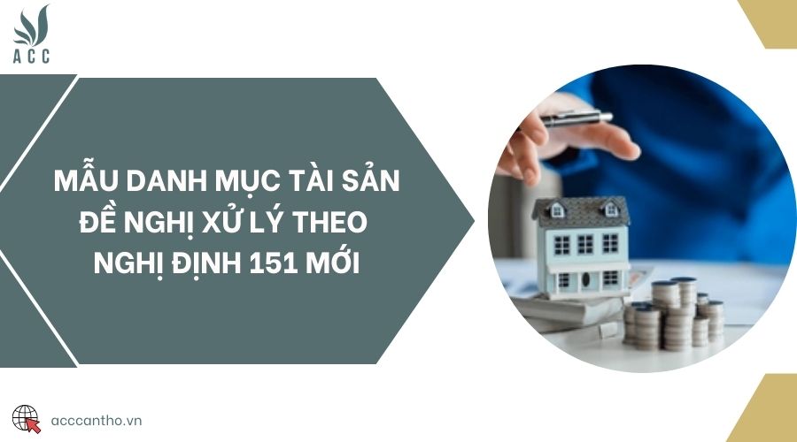 Mẫu danh mục tài sản đề nghị xử lý theo Nghị định 151 mới