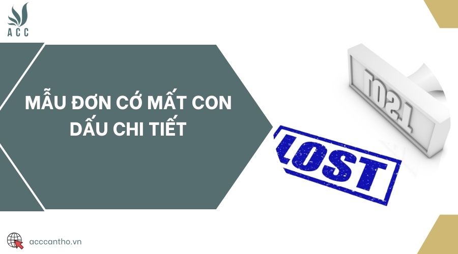 Mẫu đơn cớ mất con dấu chi tiết