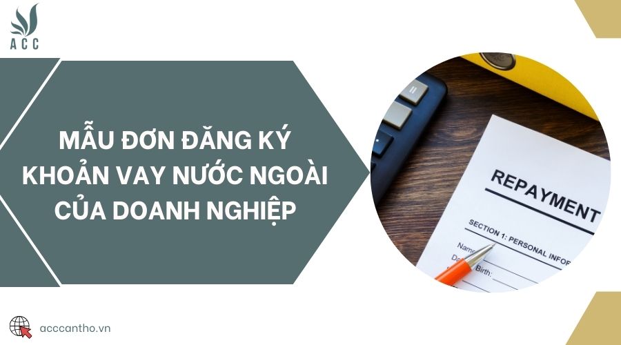 Mẫu đơn đăng ký khoản vay nước ngoài của doanh nghiệp