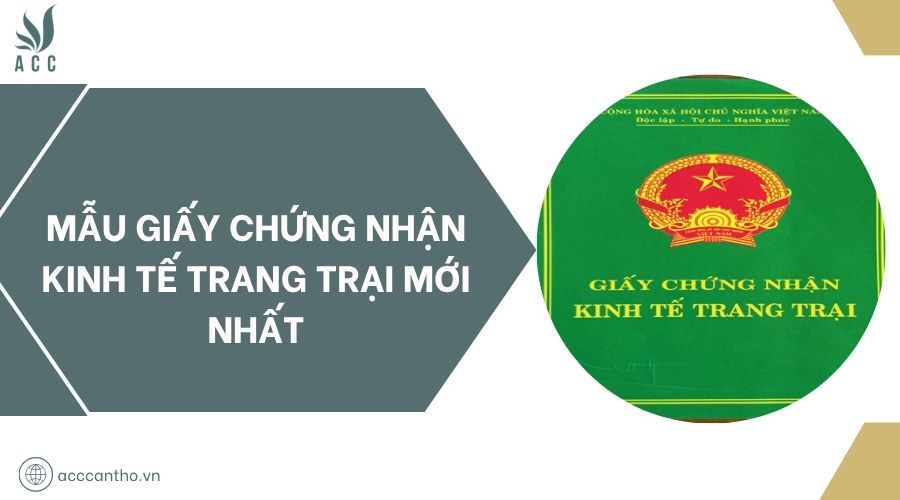 Mẫu giấy chứng nhận kinh tế trang trại mới nhất