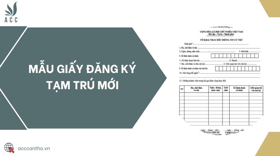 Mẫu giấy đăng ký tạm trú mới