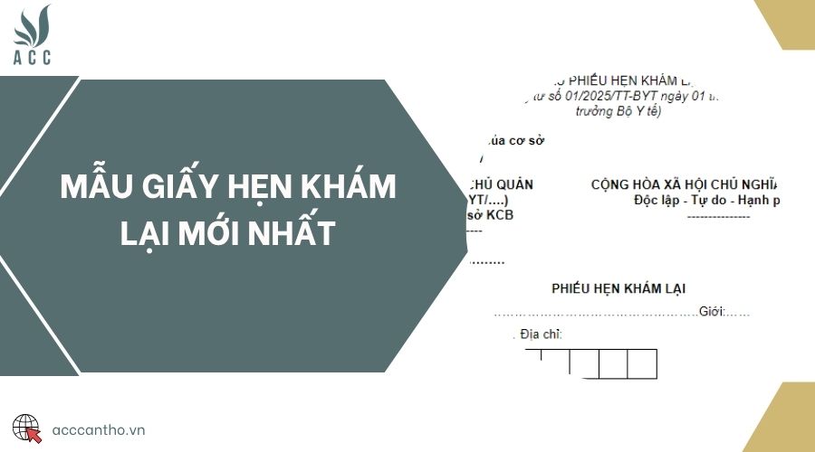 Mẫu giấy hẹn khám lại mới nhất