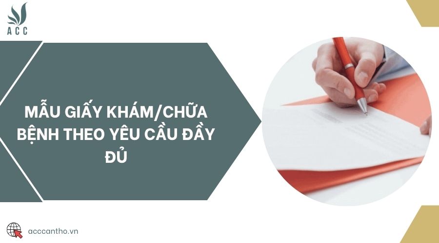 Mẫu giấy khám/chữa bệnh theo yêu cầu đầy đủ