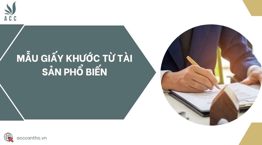 Mẫu giấy khước từ tài sản phổ biến