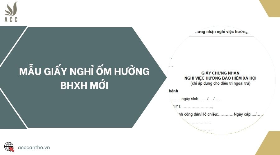 Mẫu giấy nghỉ ốm hưởng BHXH mới