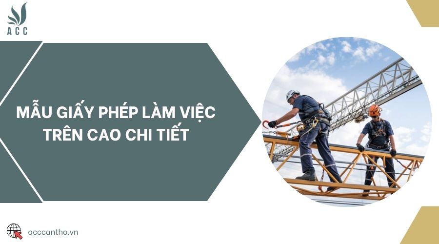 Mẫu giấy phép làm việc trên cao chi tiết