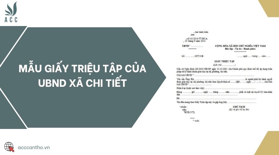 Mẫu giấy triệu tập của UBND xã chi tiết