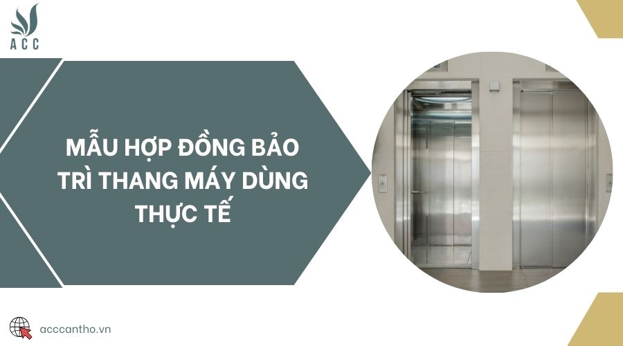 Mẫu hợp đồng bảo trì thang máy dùng thực tế