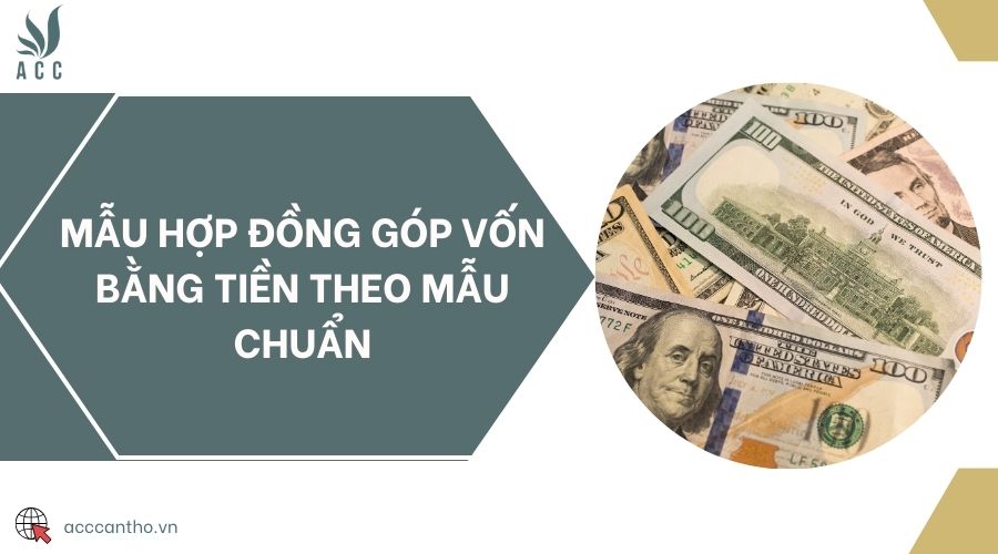 Mẫu hợp đồng góp vốn bằng tiền theo mẫu chuẩn