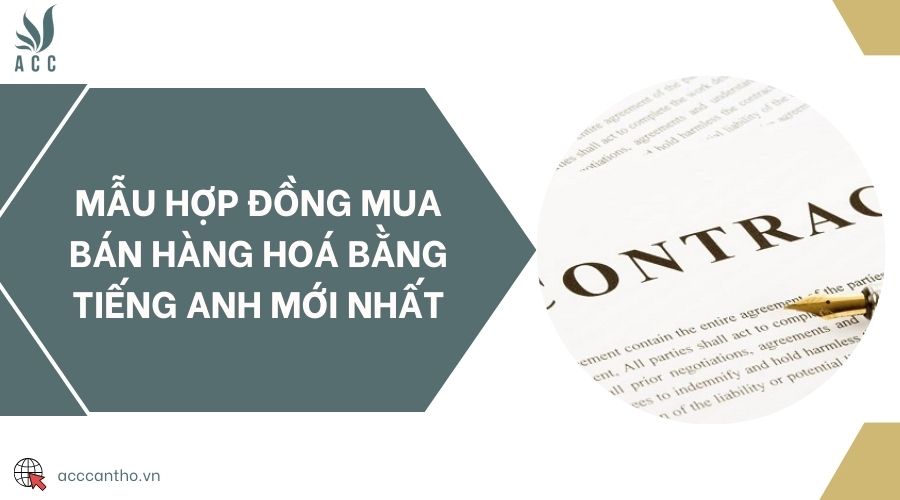Mẫu hợp đồng mua bán hàng hoá bằng tiếng Anh mới nhất