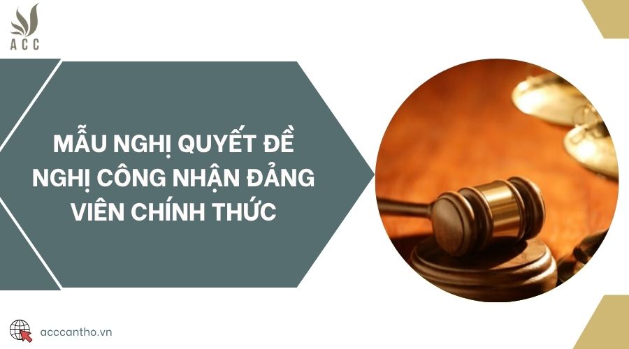 Mẫu nghị quyết đề nghị công nhận đảng viên chính thức