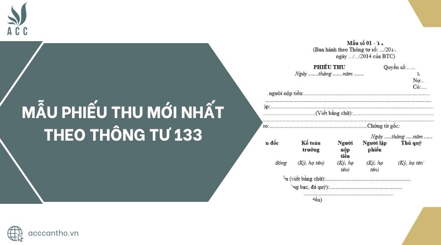 Mẫu phiếu thu mới nhất theo Thông tư 133