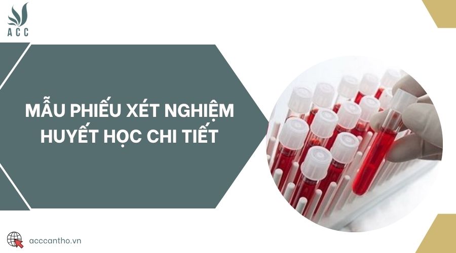 Mẫu phiếu xét nghiệm huyết học chi tiết