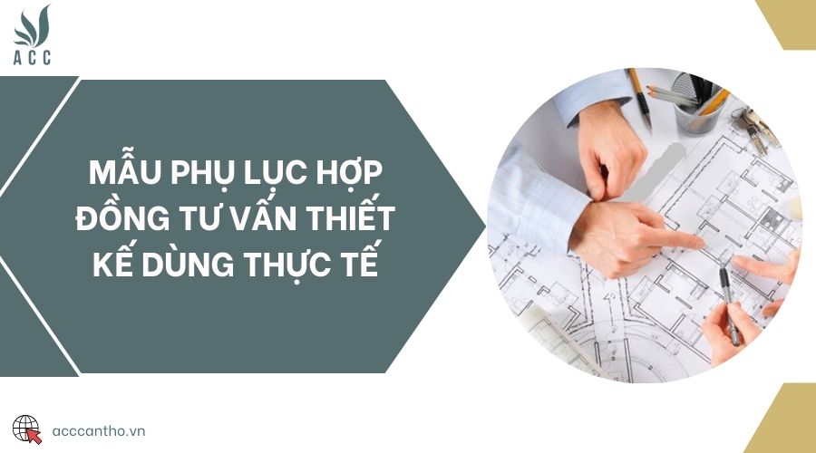 Mẫu phụ lục hợp đồng tư vấn thiết kế dùng thực tế