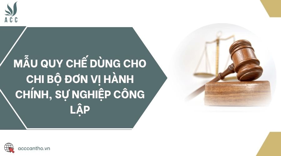 Mẫu quy chế dùng cho chi bộ đơn vị hành chính, sự nghiệp công lập