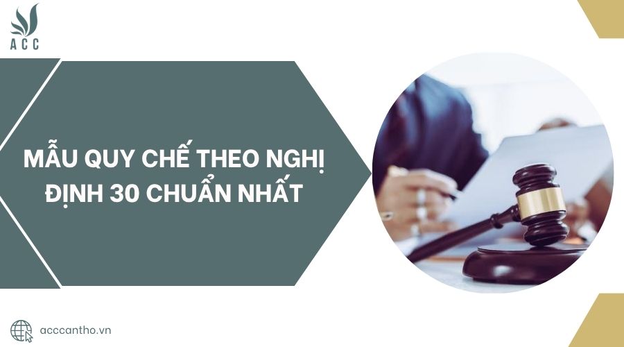 Mẫu quy chế theo Nghị định 30 chuẩn nhất