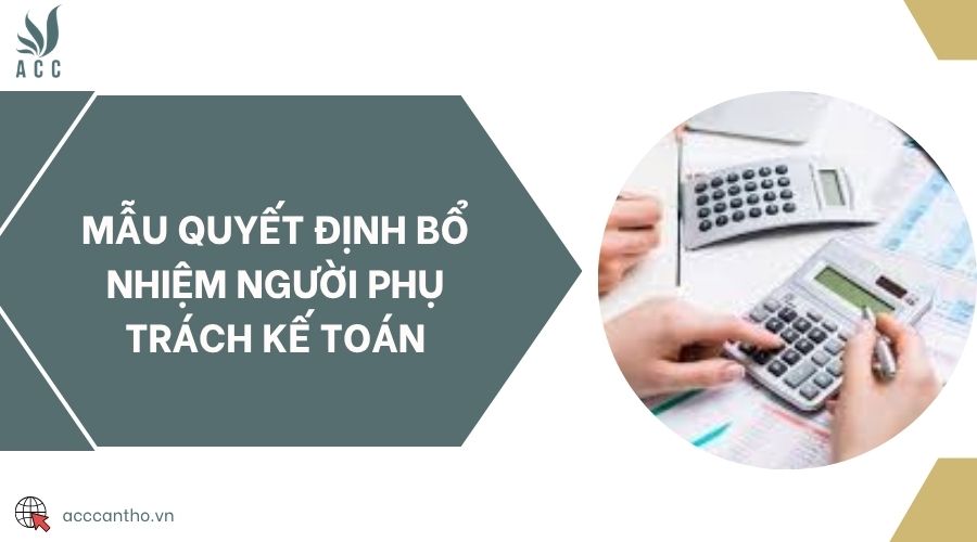 Mẫu quyết định bổ nhiệm người phụ trách kế toán