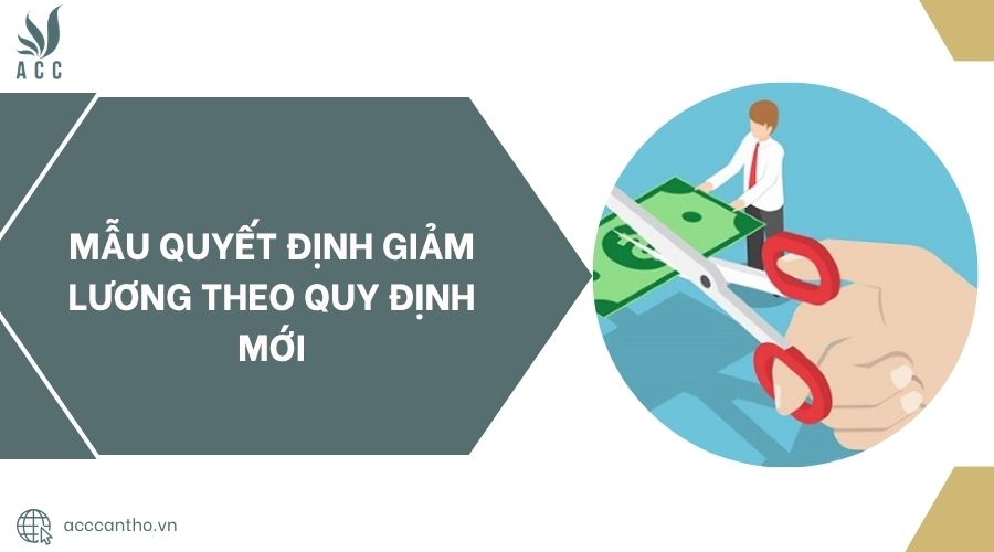Mẫu quyết định giảm lương theo quy định mới