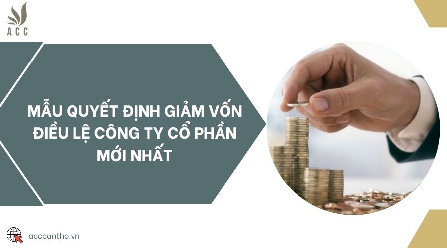 Mẫu quyết định giảm vốn điều lệ công ty cổ phần mới nhất