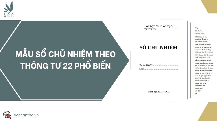 Mẫu sổ chủ nhiệm theo Thông tư 22 phổ biến