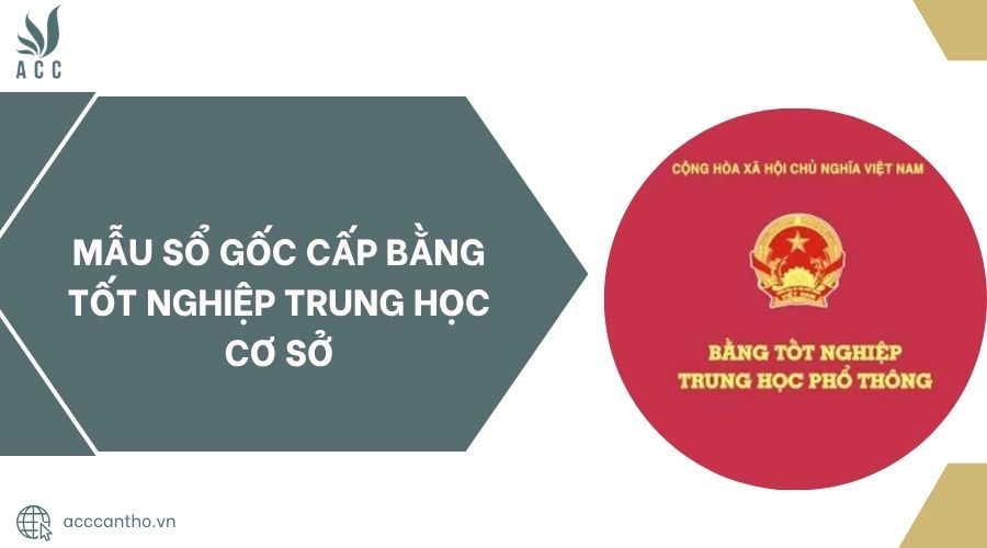 Mẫu sổ gốc cấp bằng tốt nghiệp trung học cơ sở
