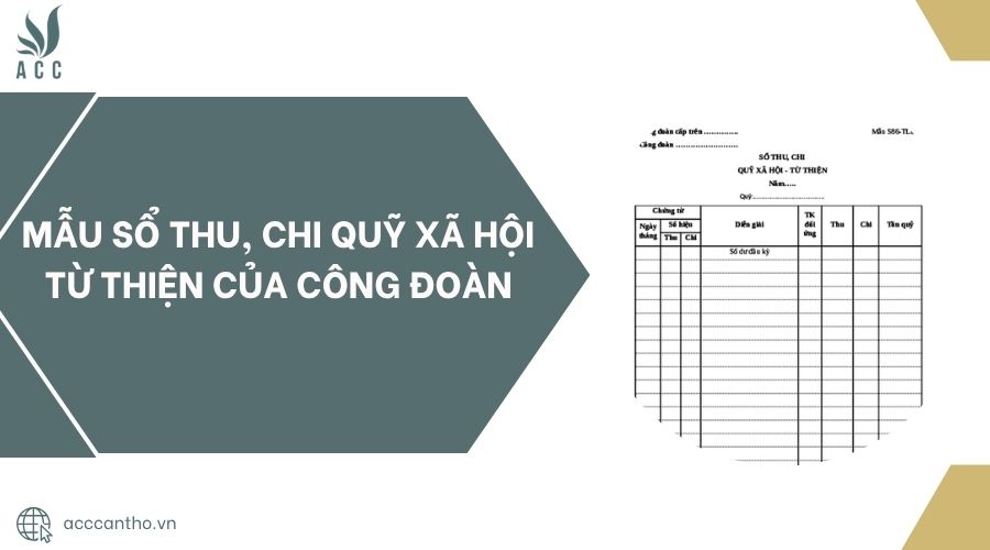 Mẫu sổ thu, chi quỹ xã hội từ thiện của công đoàn