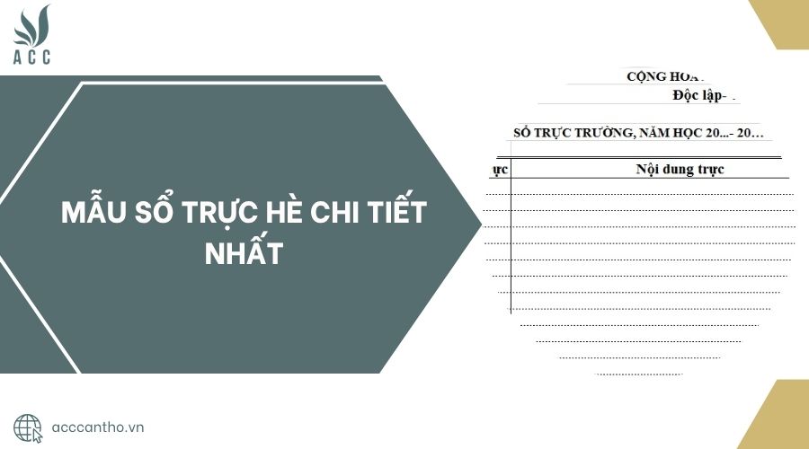 Mẫu sổ trực hè chi tiết nhất