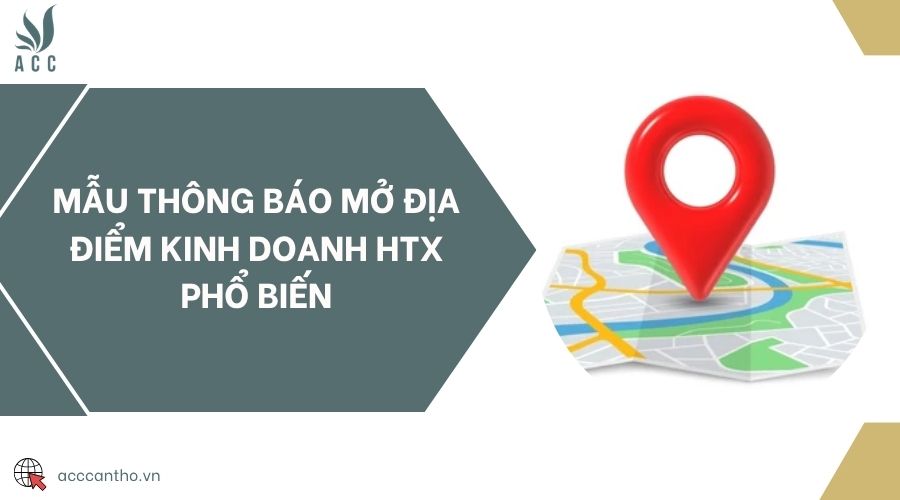Mẫu thông báo mở địa điểm fv888 HTX phổ biến