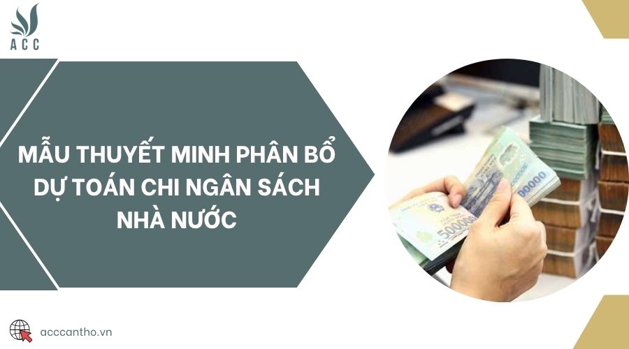 Mẫu thuyết minh phân bổ dự toán chi ngân sách nhà nước