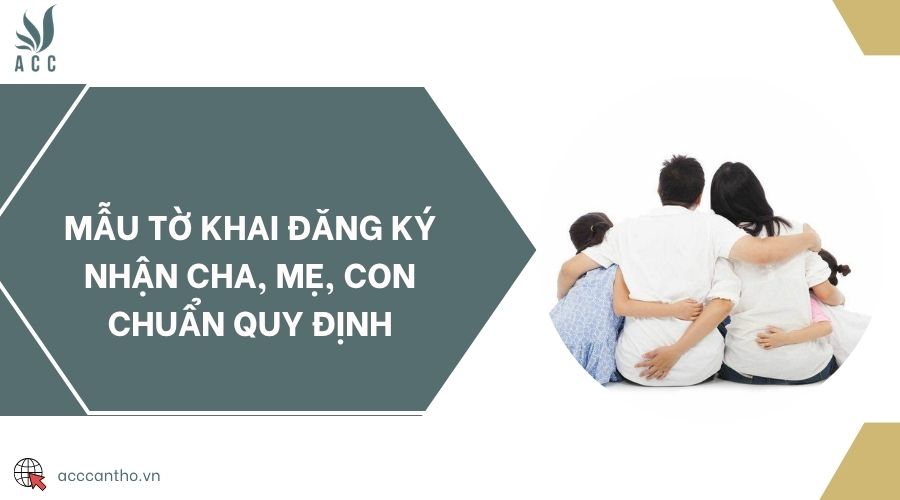 Mẫu tờ khai đăng ký nhận cha, mẹ, con chuẩn quy định