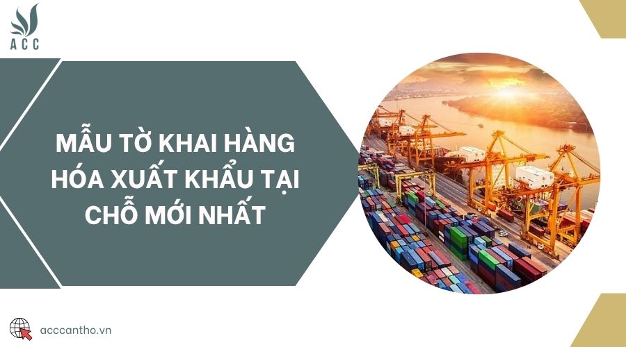 Mẫu tờ khai hàng hóa xuất khẩu tại chỗ mới nhất