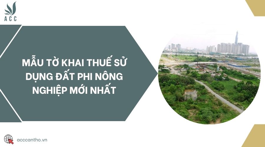Mẫu tờ khai thuế sử dụng đất phi nông nghiệp mới nhất