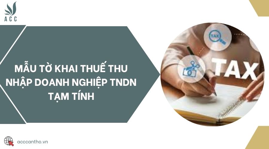 Mẫu tờ khai thuế thu nhập doanh nghiệp TNDN tạm tính