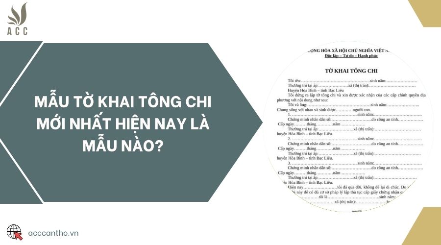 Mẫu tờ khai tông chi mới nhất hiện nay là mẫu nào?