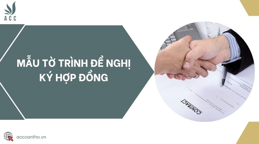 Mẫu tờ trình đề nghị ký hợp đồng