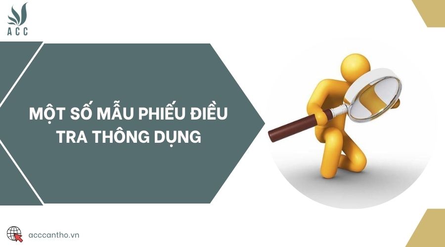 Một số mẫu phiếu điều tra thông dụng