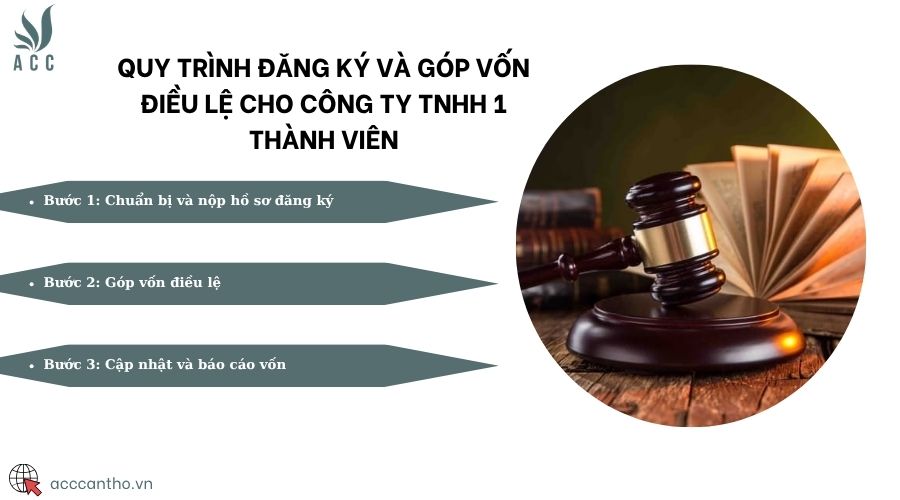 Quy trình đăng ký và góp vốn điều lệ cho công ty TNHH 1 thành viên