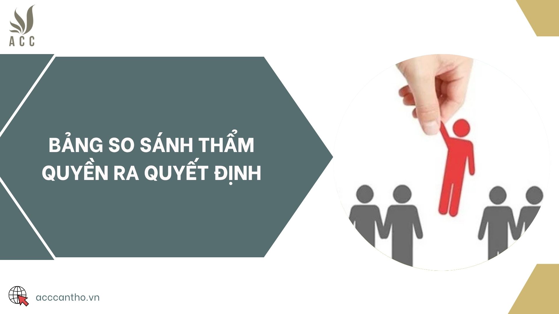 Bảng so sánh thẩm quyền ra quyết định
