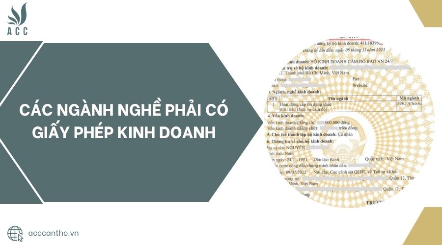 Các ngành nghề phải có giấy phép fv888