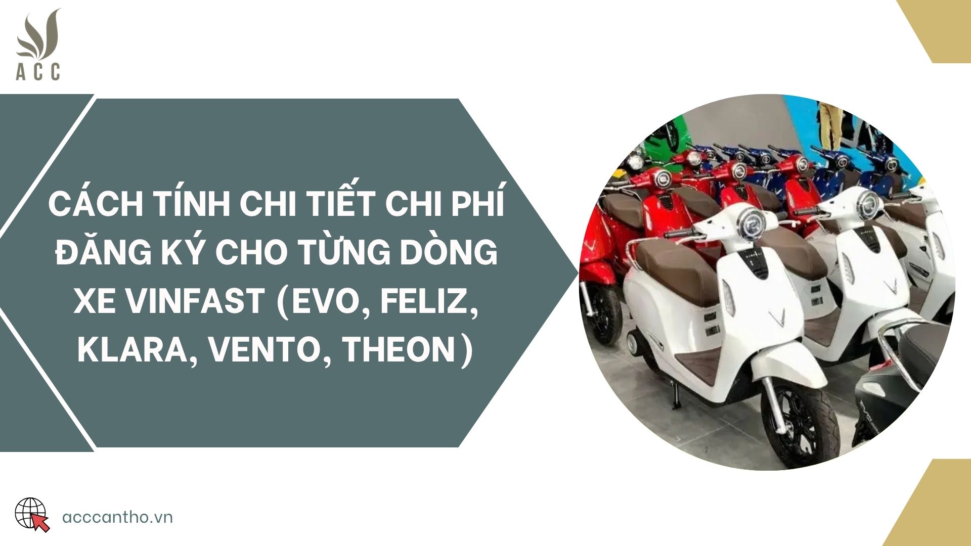 Cách tính chi tiết chi phí đăng ký cho từng dòng xe VinFast (Evo, Feliz, Klara, Vento, Theon)
