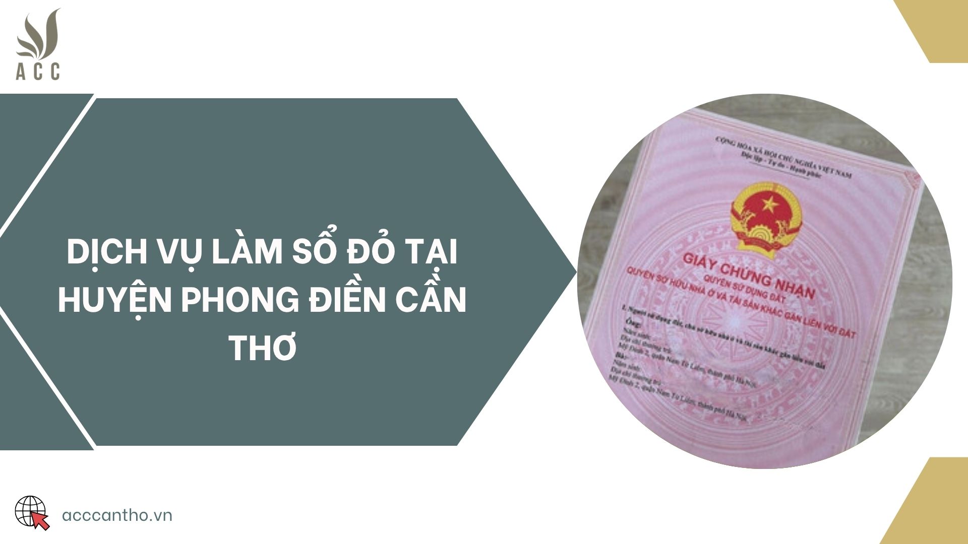 Dịch vụ làm sổ đỏ tại Huyện Phong Điền Cần Thơ