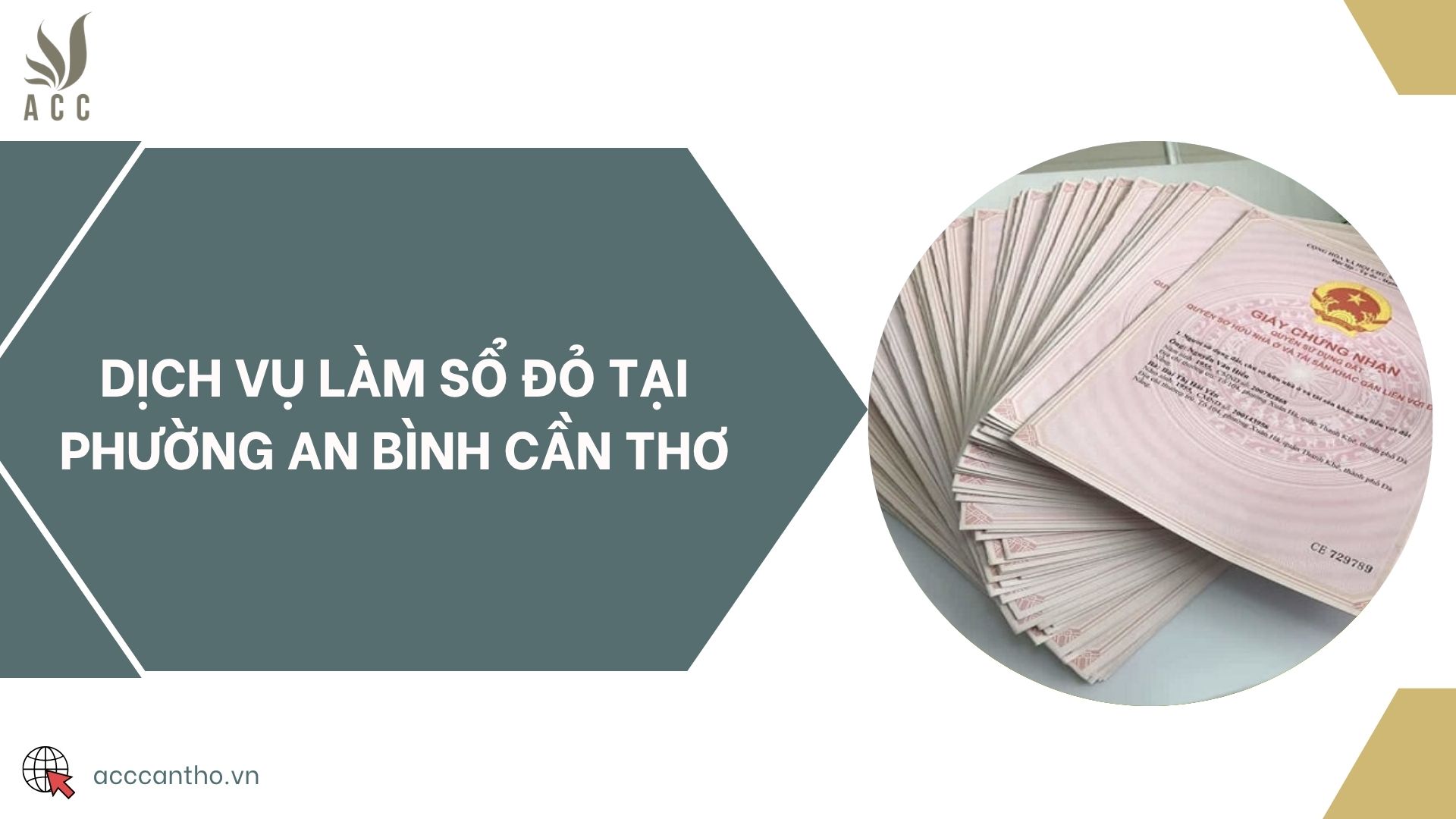 Dịch vụ làm sổ đỏ tại Phường An Bình Cần Thơ