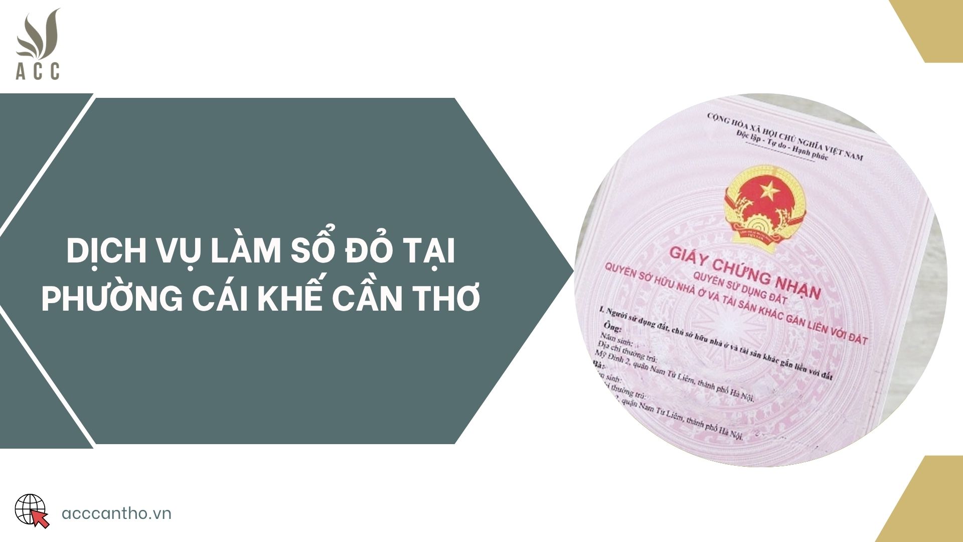 Dịch vụ làm sổ đỏ tại Phường Cái Khế Cần Thơ