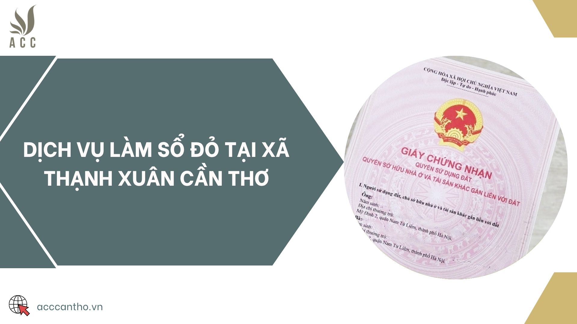 Dịch vụ làm sổ đỏ tại Xã Thạnh Xuân Cần Thơ