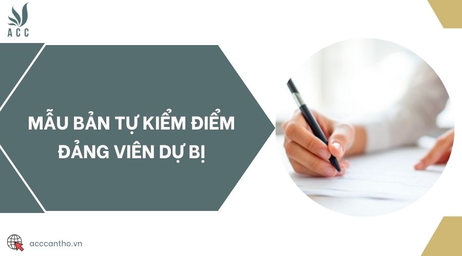 Mẫu bản tự kiểm điểm đảng viên dự bị